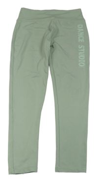 Khaki sportovní legíny s nápisem Dunnes Stores