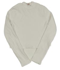 Bílé žebrované crop triko 