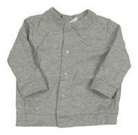 Šedá melírovaná propínací mikina H&M