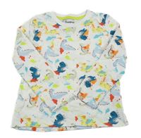Bílo-barevné triko s dinosaury Impidimpi