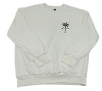 Bílá mikina s palmou 