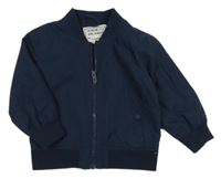 Tmavomodrá šusťáková jarní bunda 