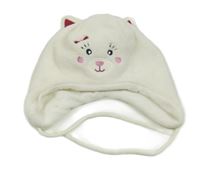 Smetanová plyšová čepice s čumákem Liegelind