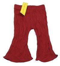 Nové - červené žebrované flare legíny shein