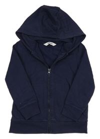 Tmavomodrá propínací mikina s kapucí Everyday