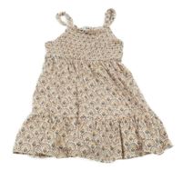 Bílo-hnědé vzorované šaty C&A