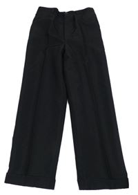 Černé společenské kalhoty s puky