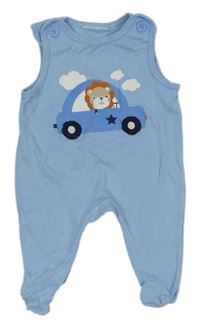 Modré dupačky s autem 