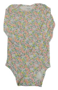 Bílo-barevné květované body Carter's