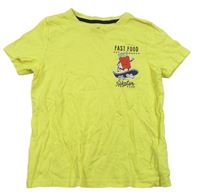 Žluté tričko s hranolky a skateboardem Lupilu