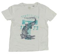 Bílé tričko s krokodýlem Timberland