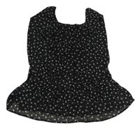 Černé šifonové květované šaty H&M