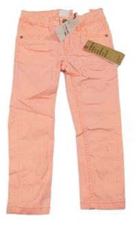 Neonově oranžové skinny rifle Hema