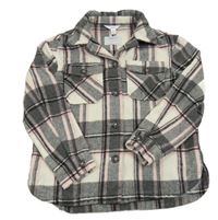 Bílo-šedo-růžová kostkovaná vlněná košilová bunda M&Co.