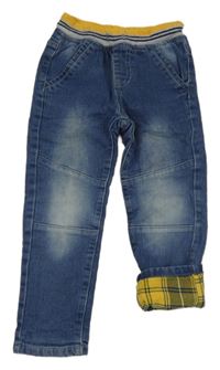 Tmavomodré podšité rifle s úpletovým pasem Kiki&Koko