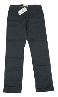 Nové - Tmavošedé plátěné kalhoty Mango