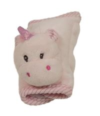 Světlerůžový chránič na bezpečnostní pas s jednorožcem 