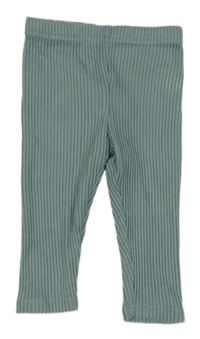 Modré žebrované úpletové legíny F&F