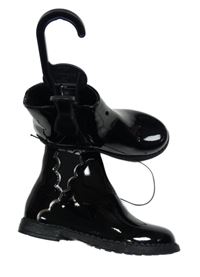 Nové - Černé lesklé kotníkové boty George vel.28