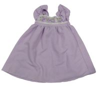 Lila šaty s květy Shein