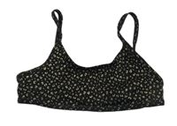 Černo-zlatá plavková lambáda s leopardím vzorem 