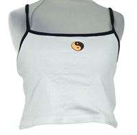 Dámský bílo-černý crop top se znakem H&M