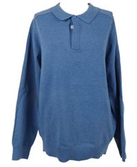 Pánský světlemodrý svetr s límečkem Coofandy 