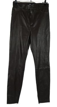 Dámské hnědé koženkové tregíny Zara 