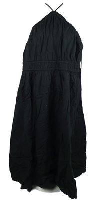 Nové - Dámské černé plátěné šaty M&S