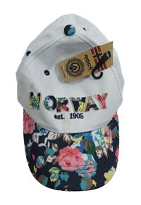 Nové - Dámská bílo-barevná květovaná kšiltovka s nápisem 