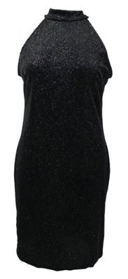 Dámské černé třpytivé sametové šaty New Look 