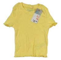 Žluté žebrované tričko Primark