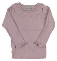Růžový lehký svetr s límečkem Primark 