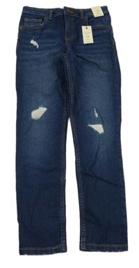 Nové - Tmavomodré skinny rifle s prošoupáním River Island