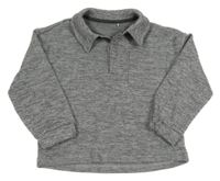 Šedá pletená mikina s límečkem George