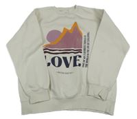 Smetanová mikina s potiskem Zara