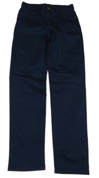 Tmavomodré plátěné kalhoty Lc waikiki