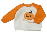 Bílo-oranžová mikina s dýní Primark