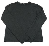 Tmavošedé melírované triko