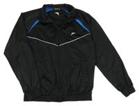 Černo-modrá sportovní propínací mikina 