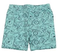 Světlemodré elastické kraťasy se zvířátky Topomini