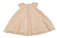 Světlerůžové krajkované šaty se všitým body Ergee