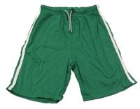 Zelené bavlněné kraťasy s proužkem LC Waikiki