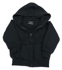 Černá propínací mikina s kapucí Primark