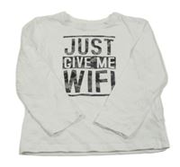 Bílé triko s nápisy Primark