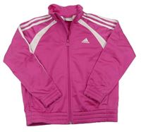 Fuchsiová sportovní propínací mikina Adidas