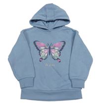 Světlemodrá mikina s motýlem a kapucí Primark