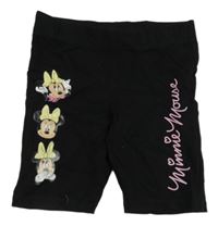Černé elastické kraťasy s Minnie Disney