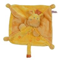 Pomerančový plyšový usínáček s žirafou 