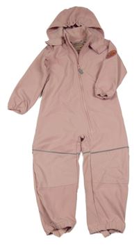 Světlerůžová softshellová kombinéza s kapucí Impidimpi